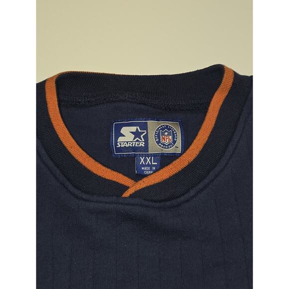 VTG Starter Sweatshirt Men's XXL Crewneck Denver Broncos NFL Pleated Sweater - Picture 8 of 11